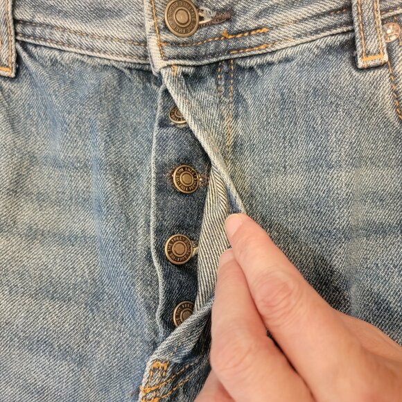 NWOT We the Free by Free People Maggie Denim Distressed Straight Leg Jeans - Picture 5 of 16